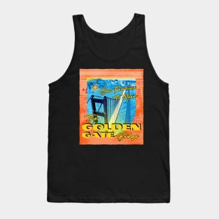 Golden Gate Bridge Retro design Tank Top